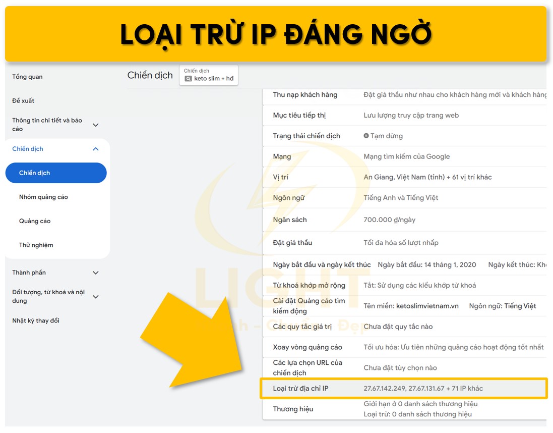 Loại bỏ các IP đáng ngờ