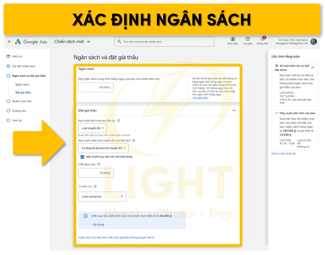 Chọn ngân sách