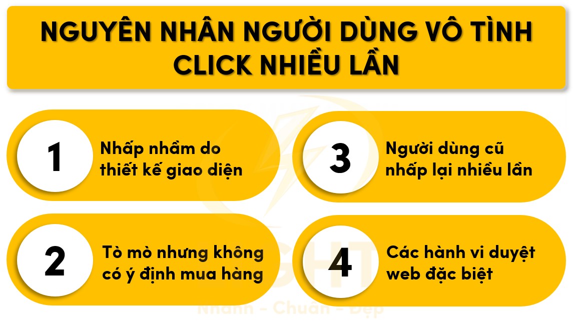 Nguyên nhân người dùng vô tình click nhiều lần