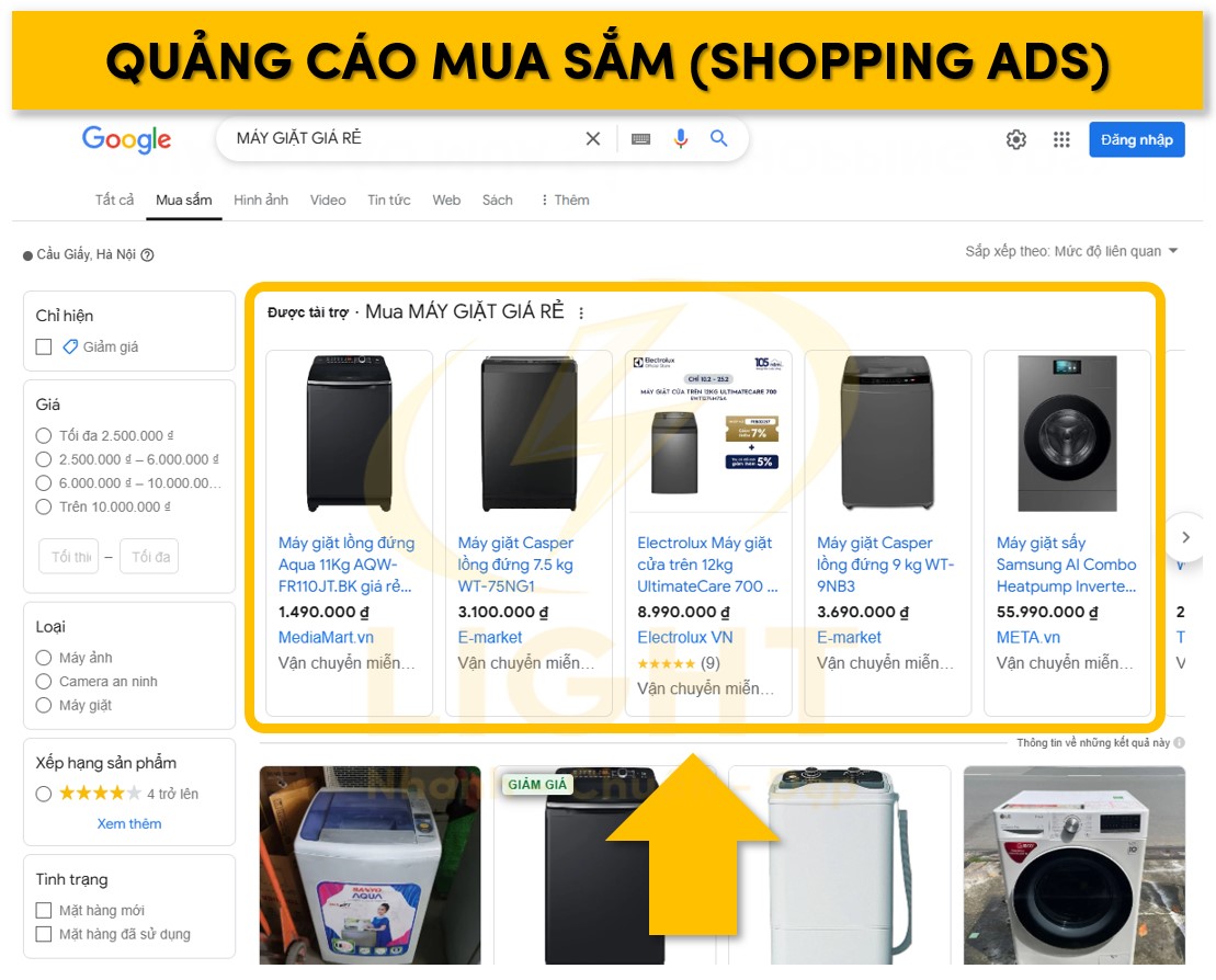 Dạng quảng cáo mua sắm Shopping Ads