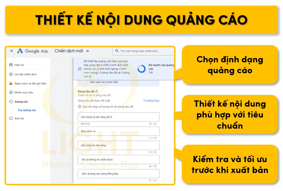 Các bước thiết kế nội dung quảng cáo