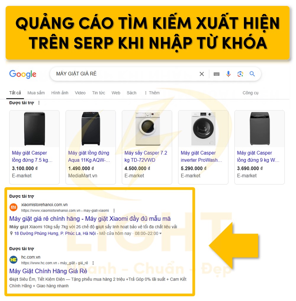 Dạng quảng cáo tìm kiếm Search Ads