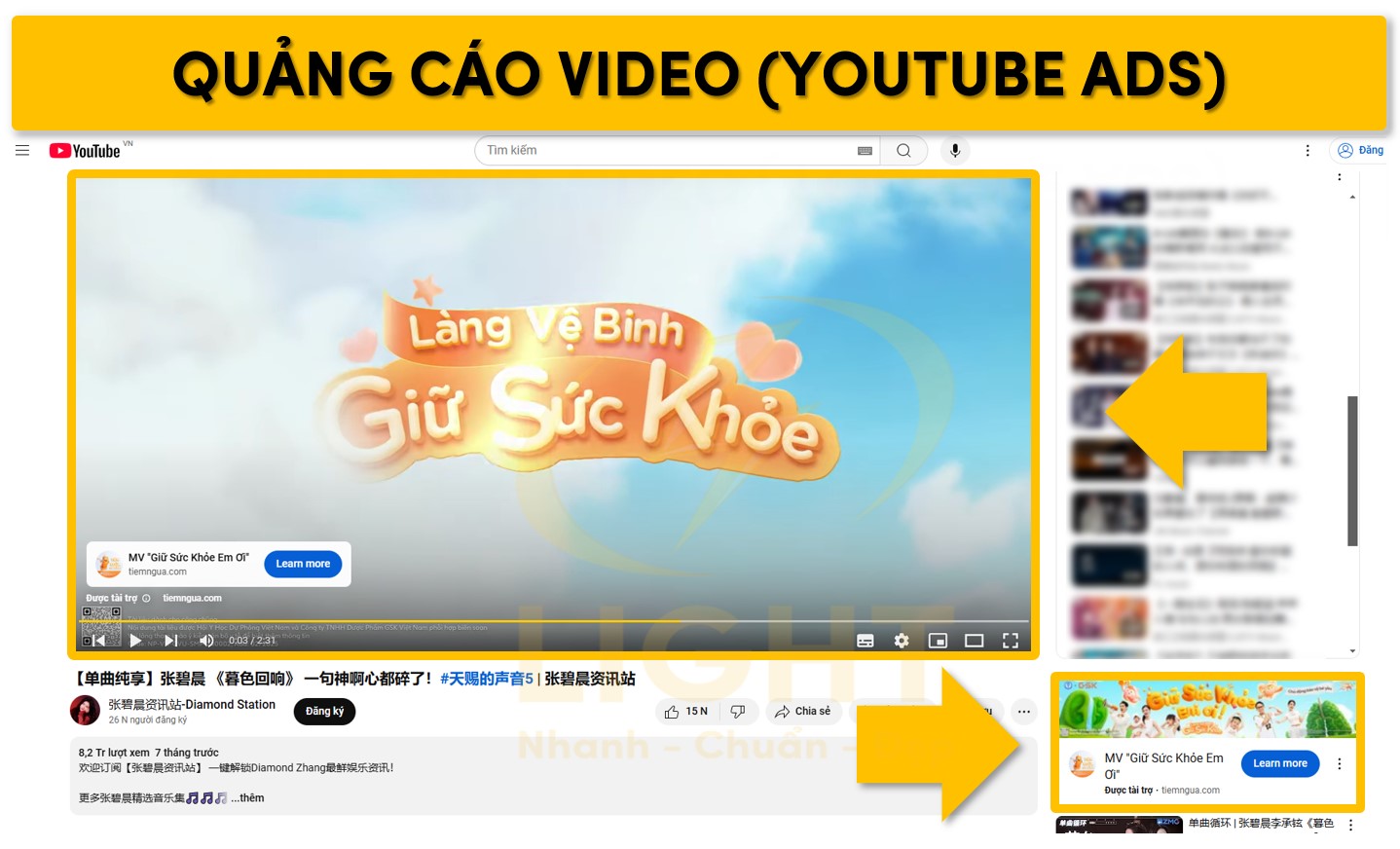 Dạng quảng cáo video Youtube Ads