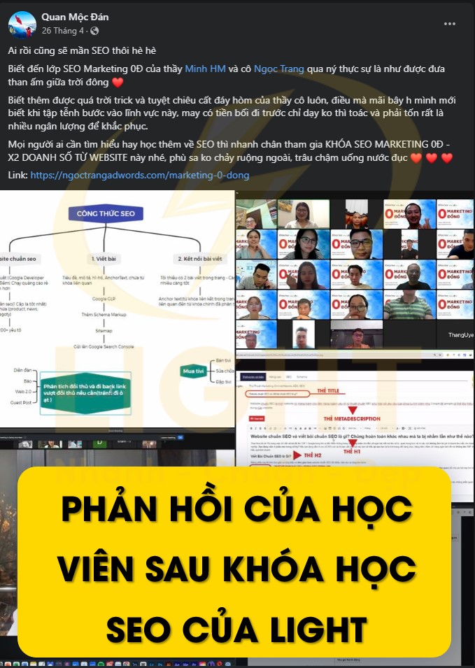 Lợi ích nhận được sau khóa học