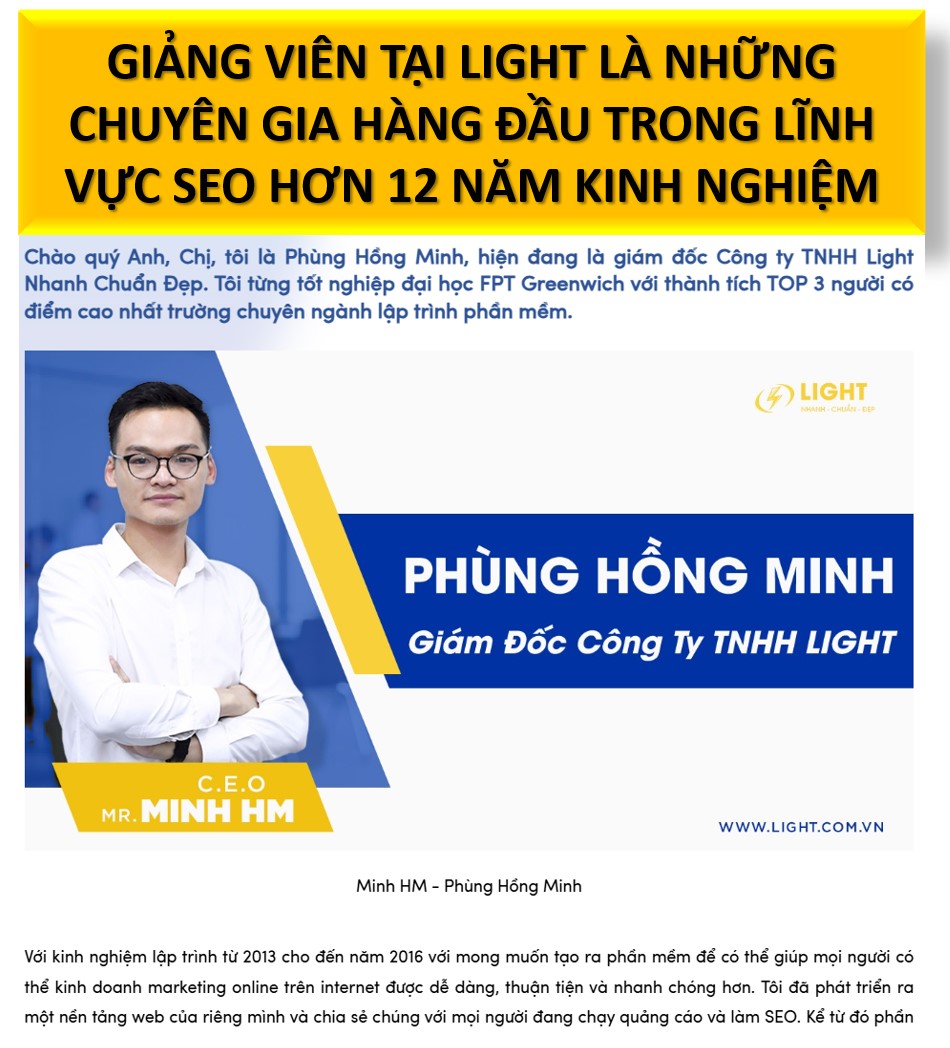 Giới thiệu giảng viên: 12 năm kinh nghiệm thực chiến