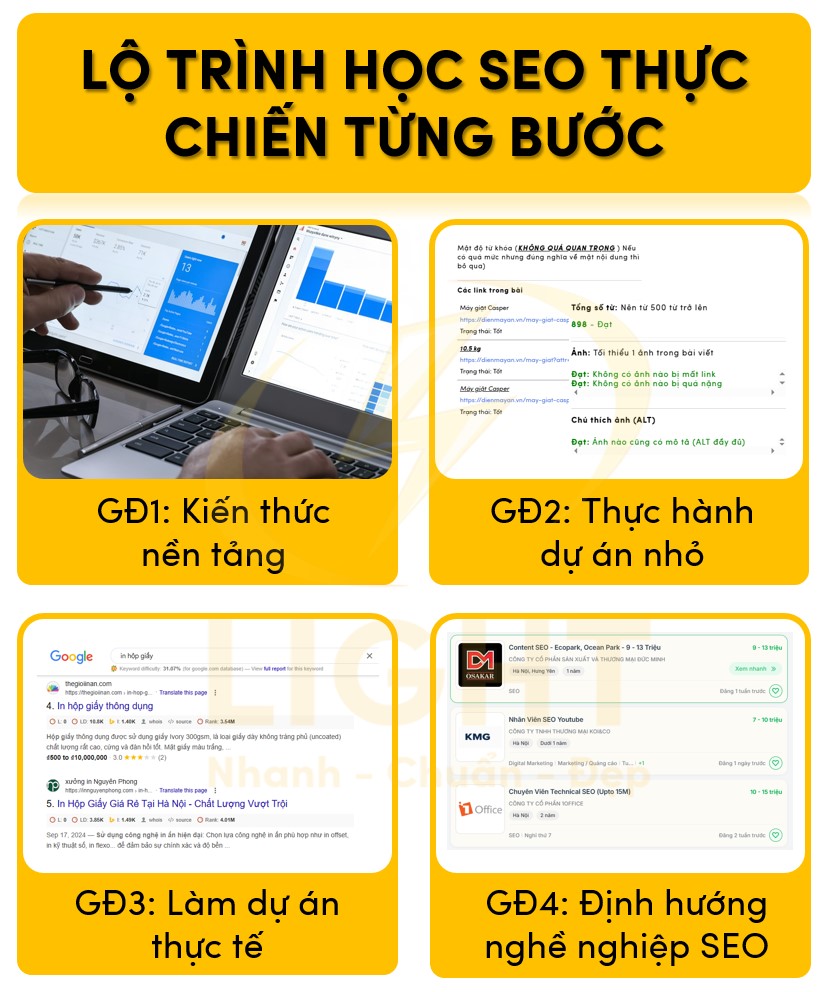 Lộ trình học SEO thực chiến từng bước