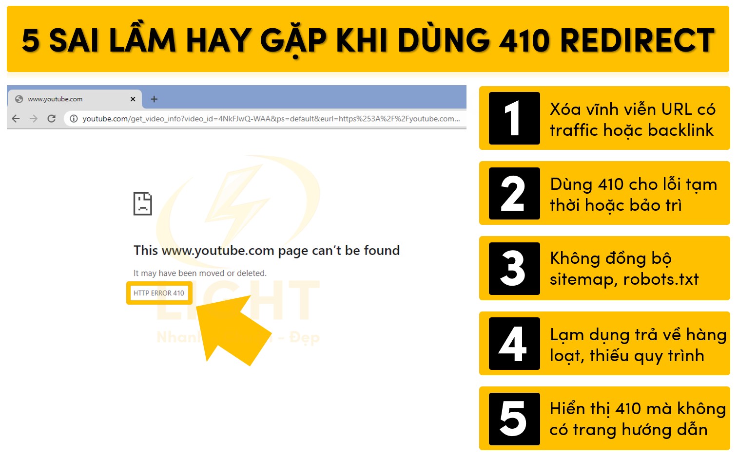 5 sai lầm hay gặp khi sử dụng 410 Redirect