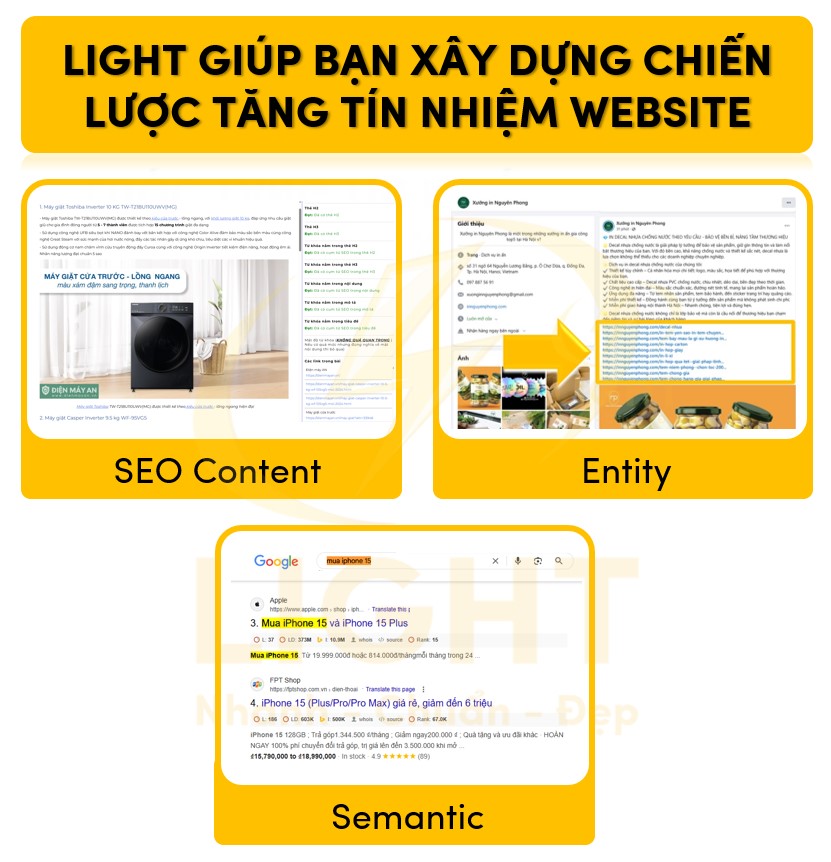 Light giúp bạn xây dựng chiến lược tăng tín nhiệm website