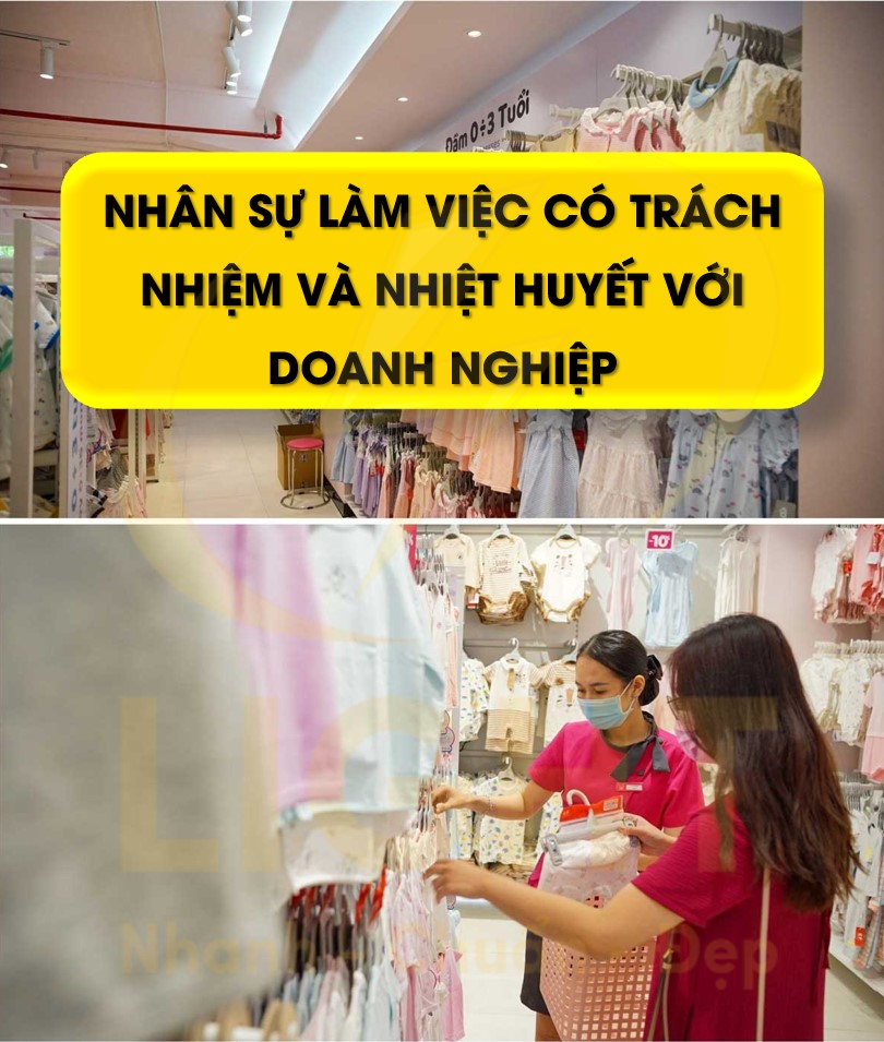 Nhân sự làm việc có trách nhiệm và nhiệt huyết với doanh nghiệp