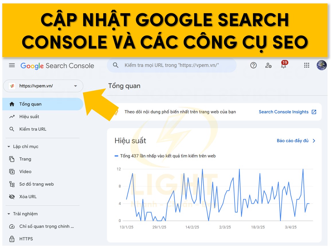 Thêm https vào google search console và các công cụ seo