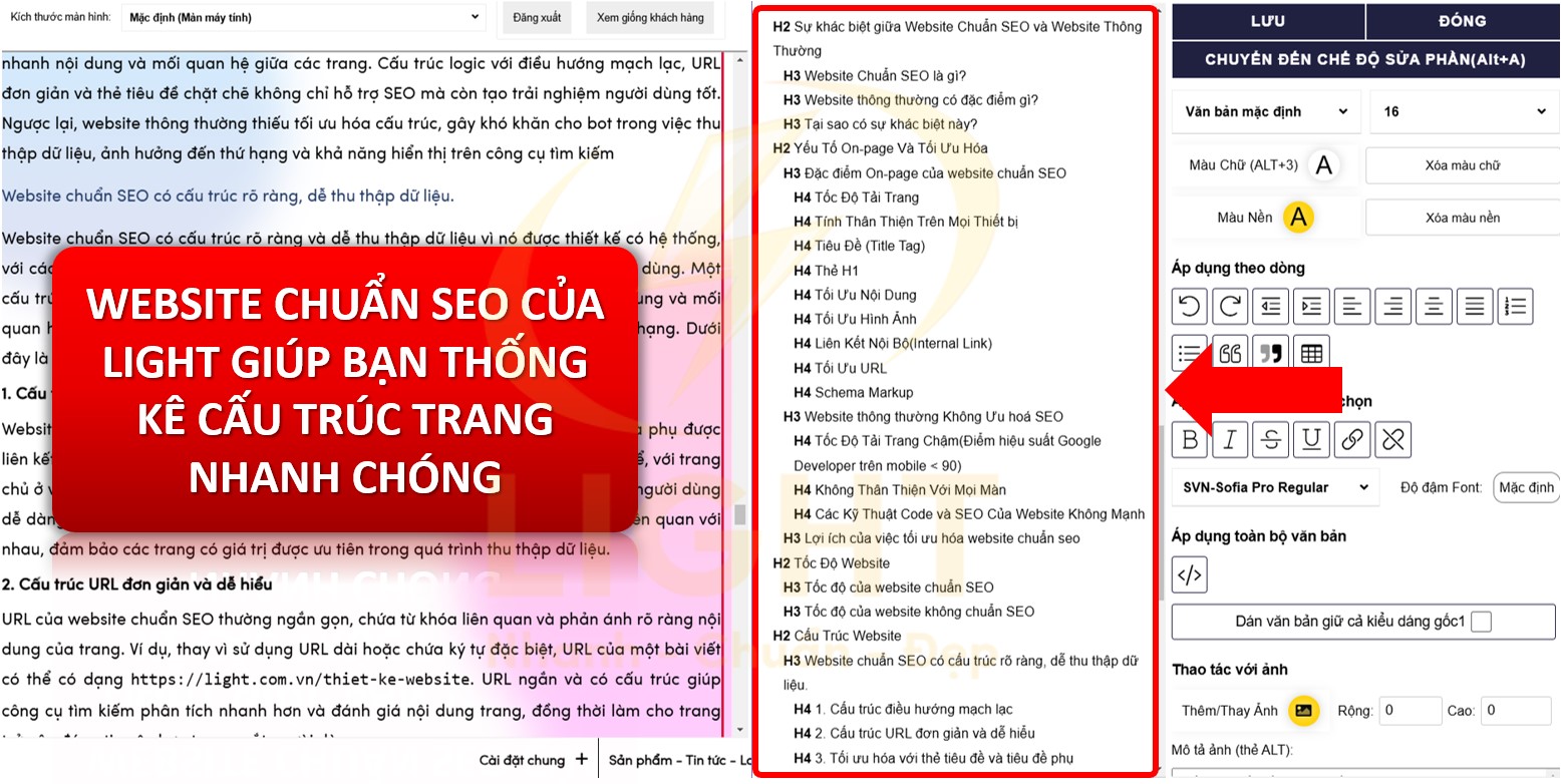 website chuẩn seo giúp cấu trúc nội dung tốt hơn