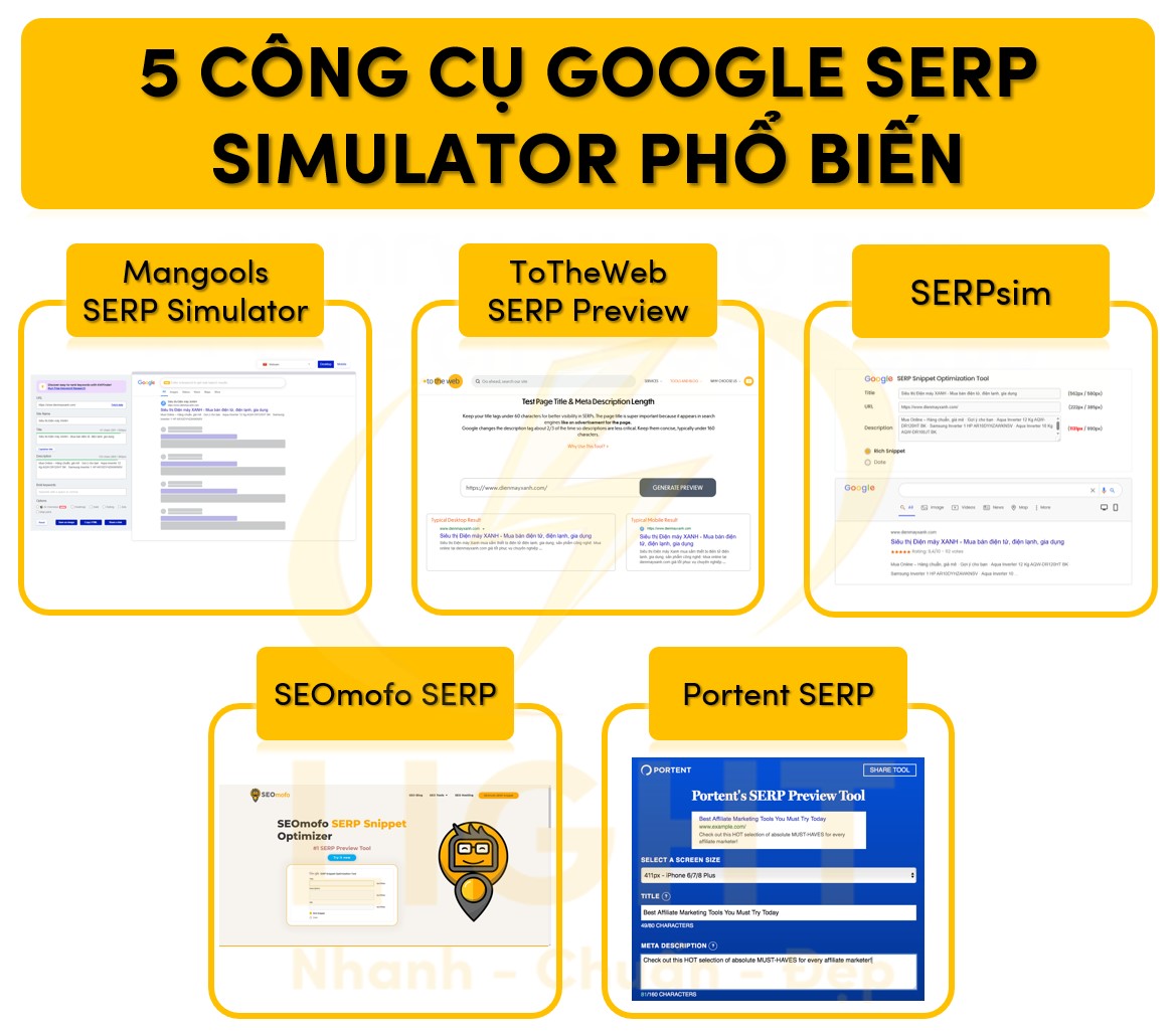 5 công cụ Google SERP Simulator phổ biến