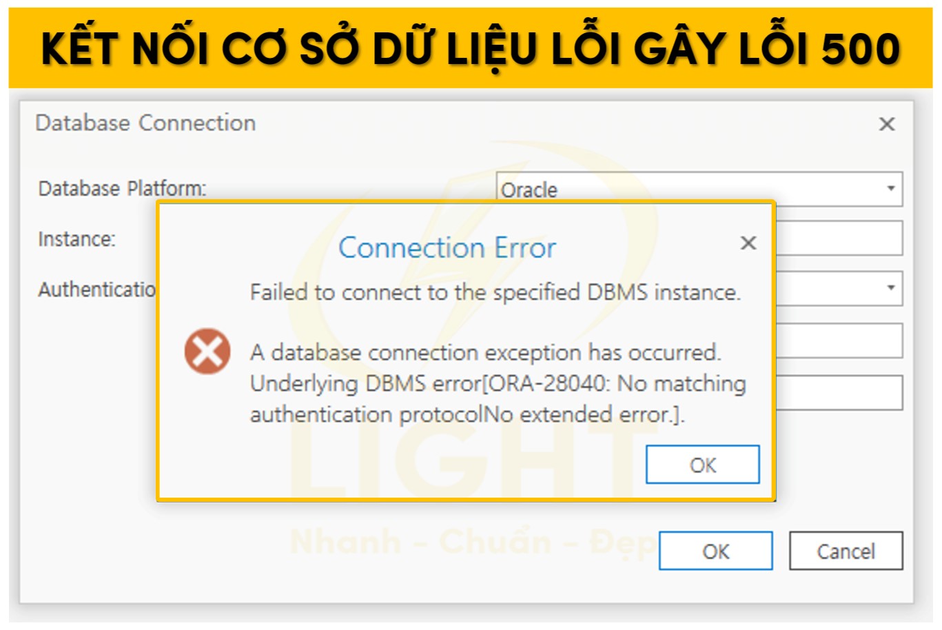Kết nối cơ sở dữ liệu gây lỗi 500
