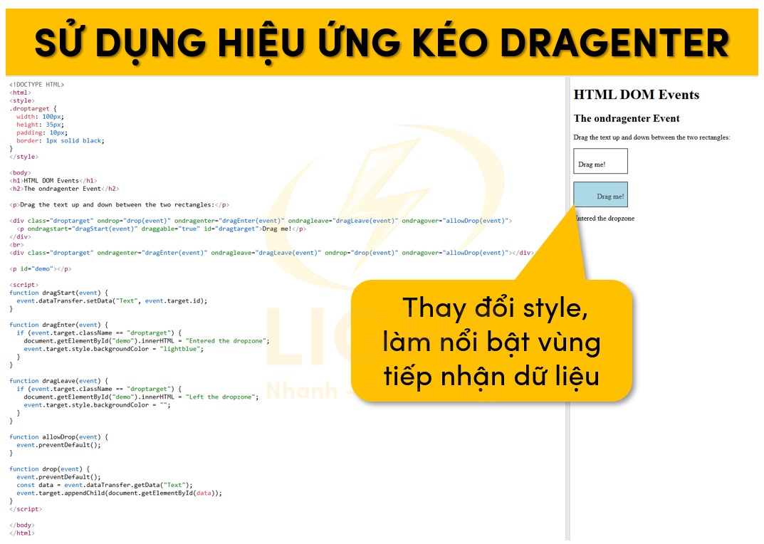 Sự kiện dragenter