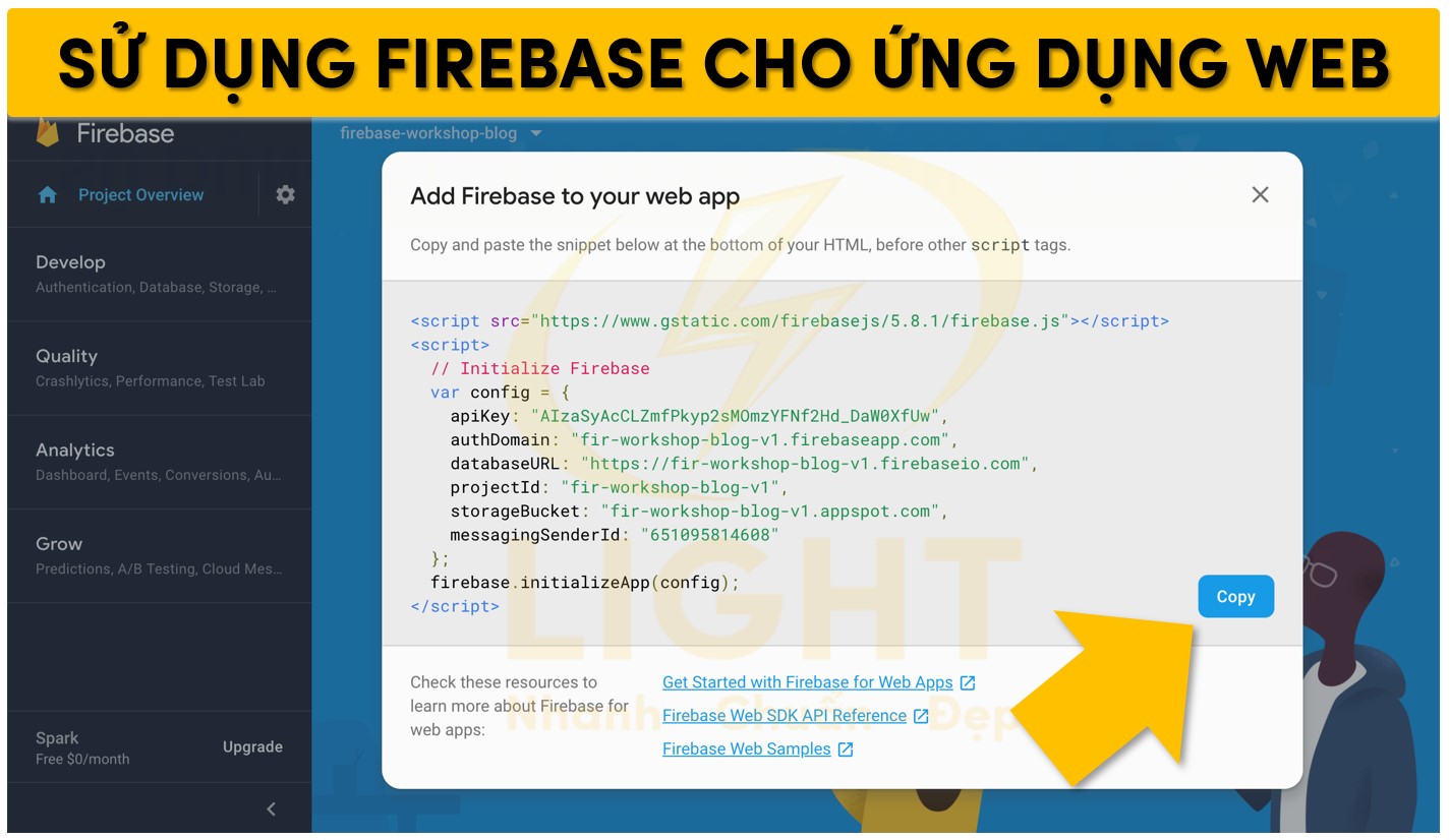 Sửa dụng Firebase cho ứng dụng web