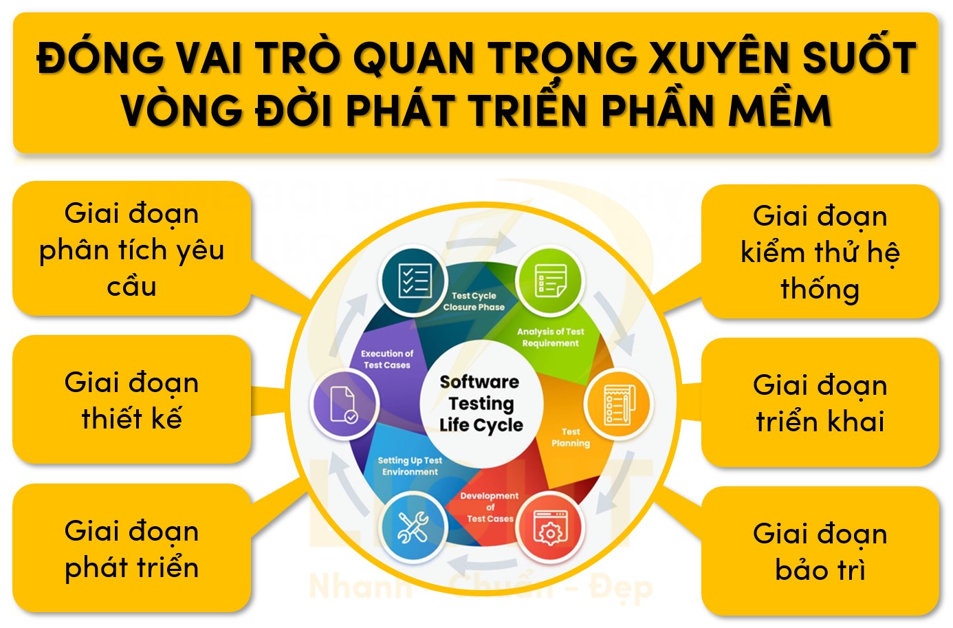 Vai trò rất lớn trong xuyên suốt vòng đời phát triển phần mềm