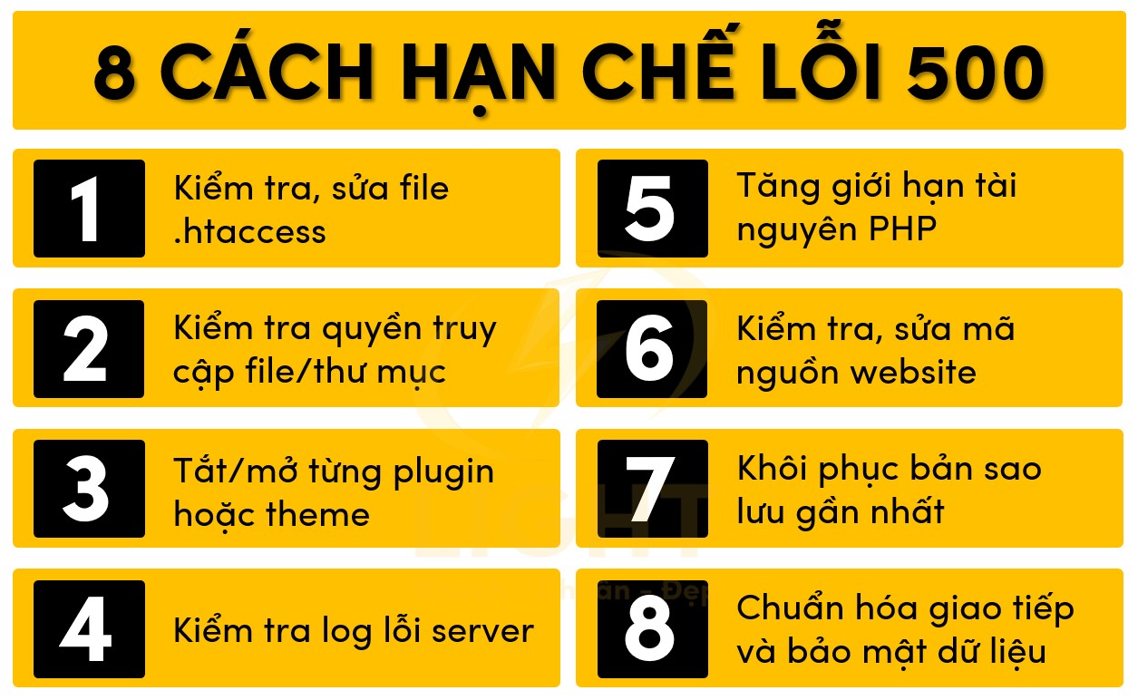8 phương pháp hạn chế lỗi 500