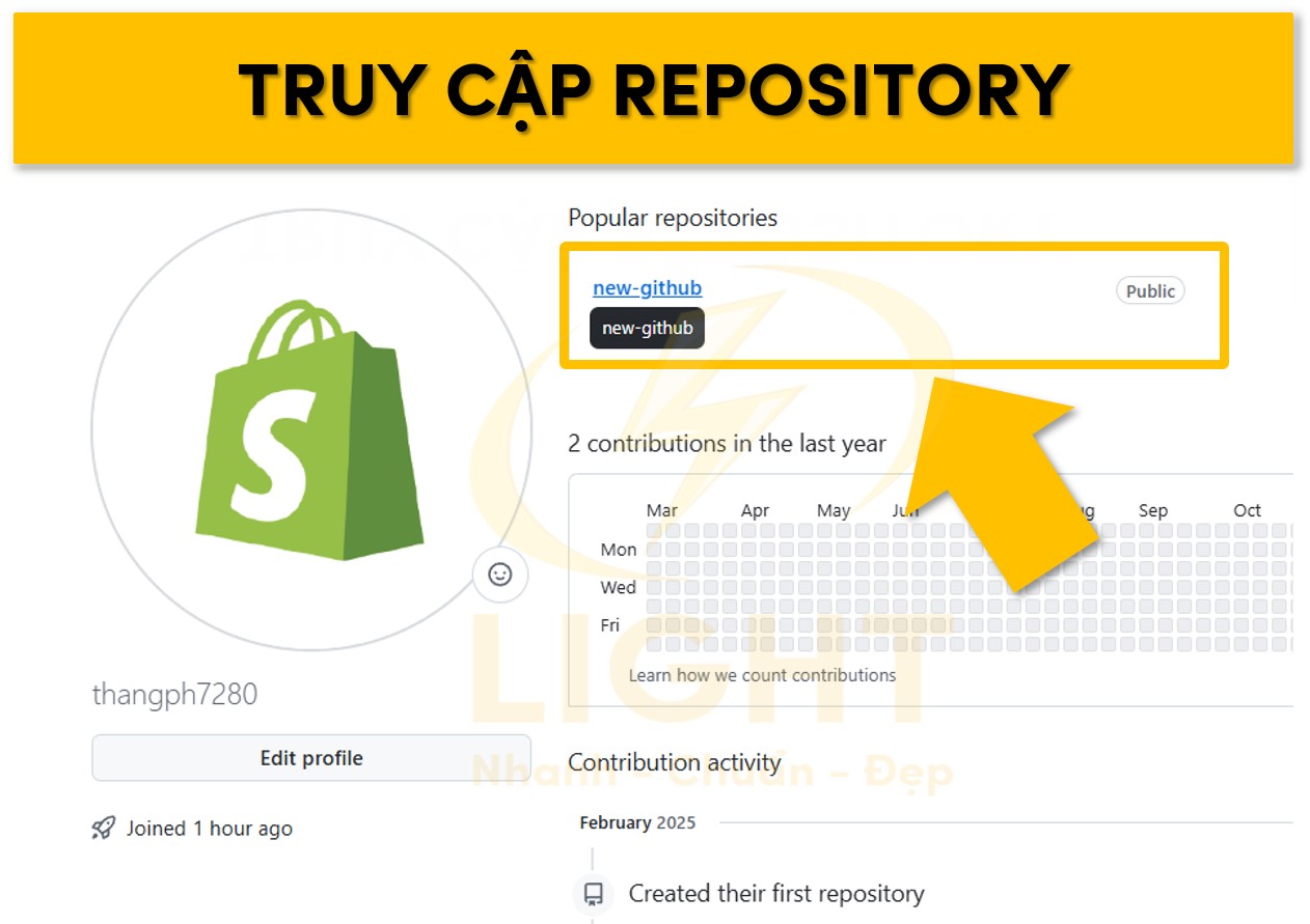 Click vào Repository