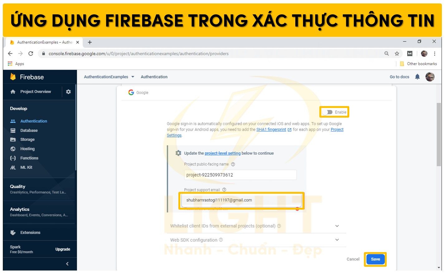 Ứng dụng Firebase trong xác thực thông tin