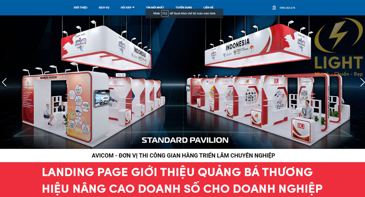 Landing page cho giới thiệu công ty