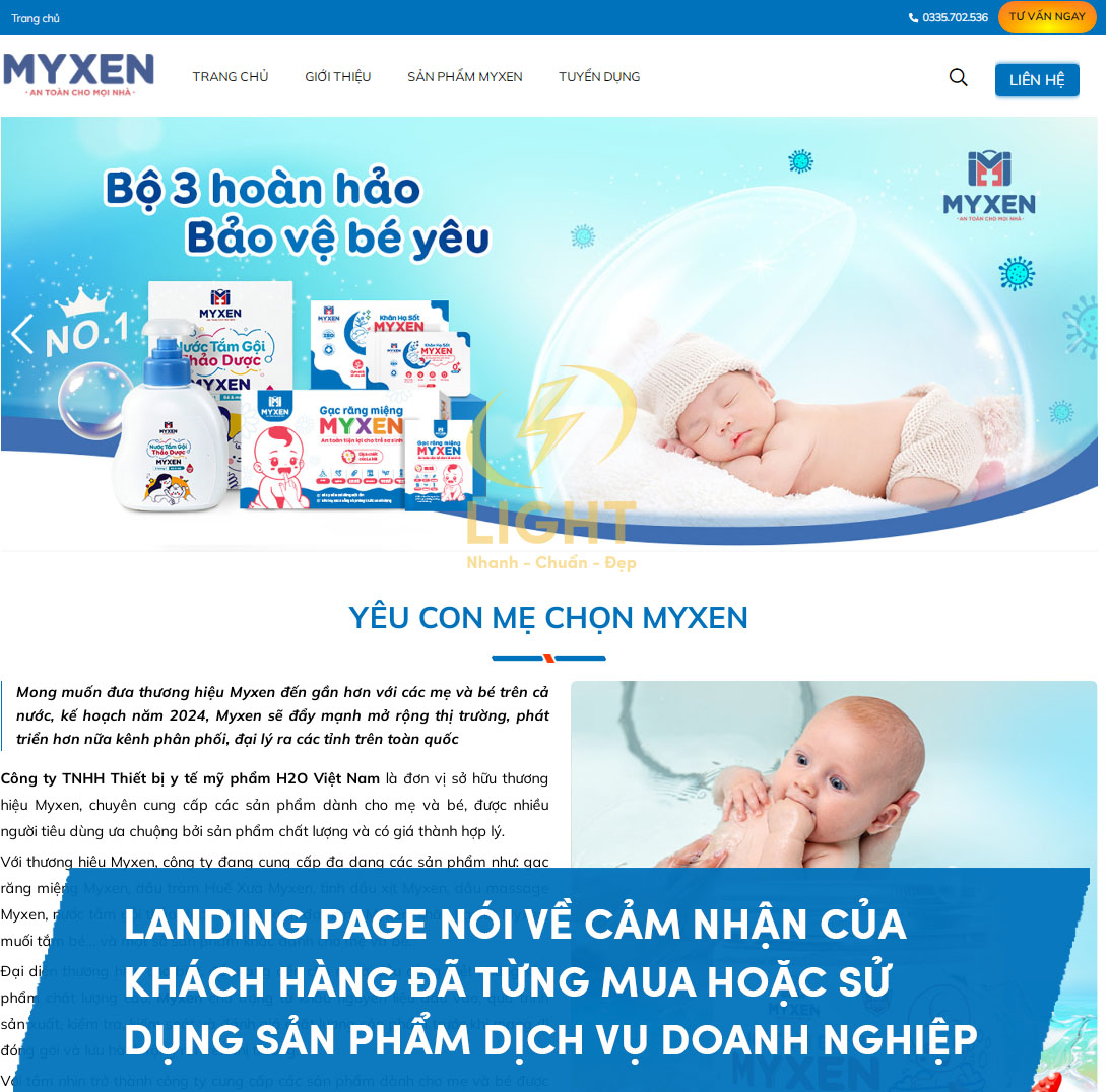 Landing page cho giới thiệu khách hàng