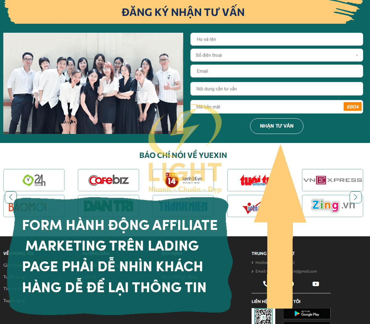 Landing Page bán giày thiết kế bắt mắt, rõ ràng để khách hàng ghi nhớ lâu hơn