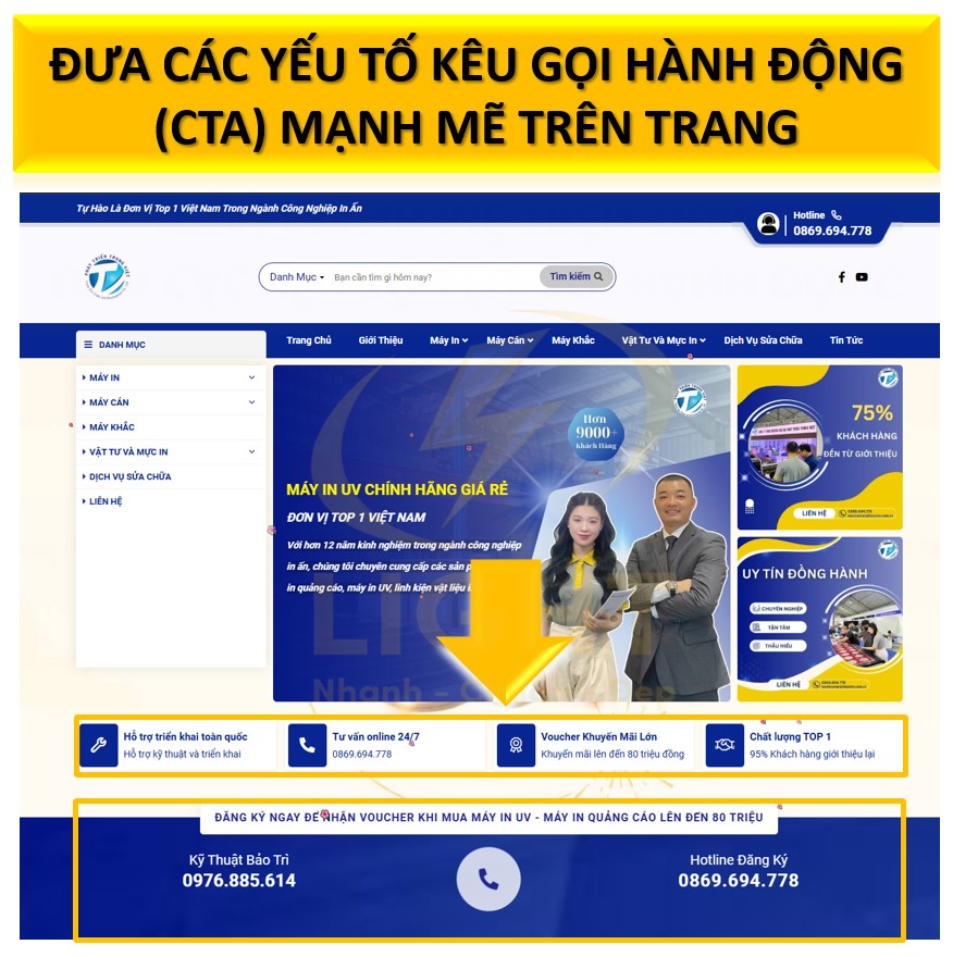 Kêu gọi hành động (CTA) mạnh mẽ