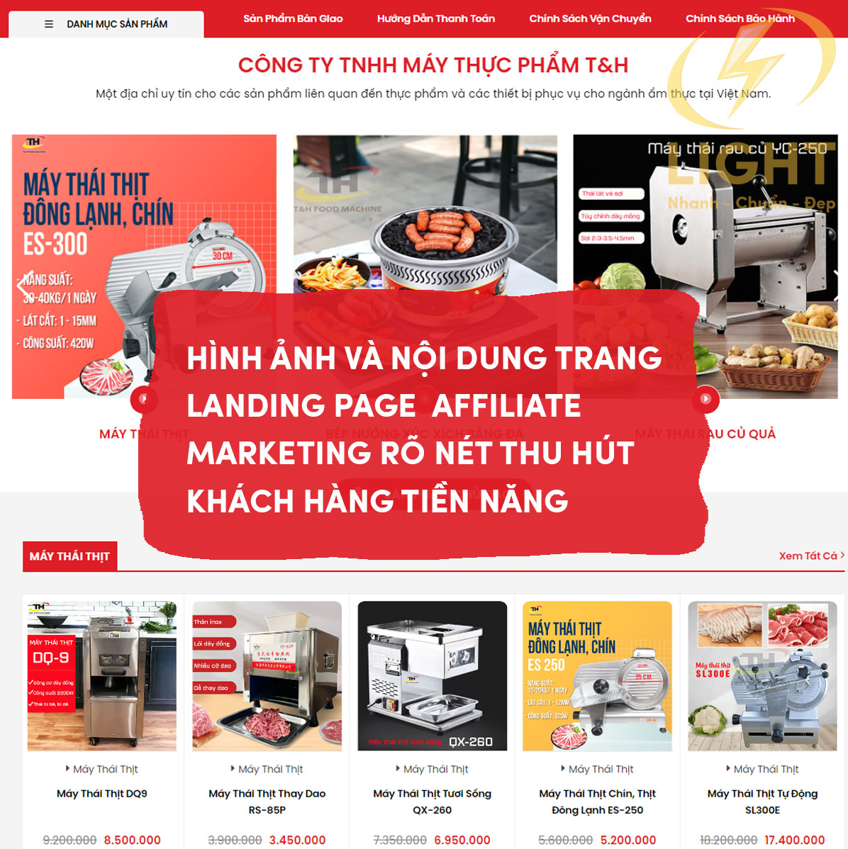 Landing Page trong hoạt động tiếp thị sản phẩm thương hiệu Quê Việt có review đánh giá chân thực