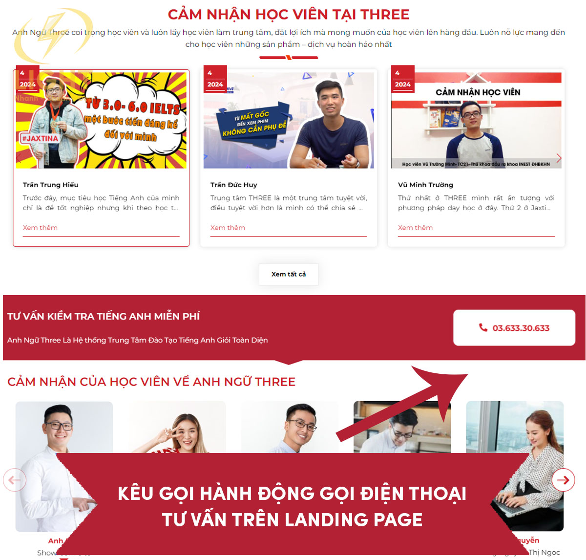 Sử dụng CTA hấp dẫn, rõ ràng giúp tăng khả năng chuyển đổi cho Landing Page