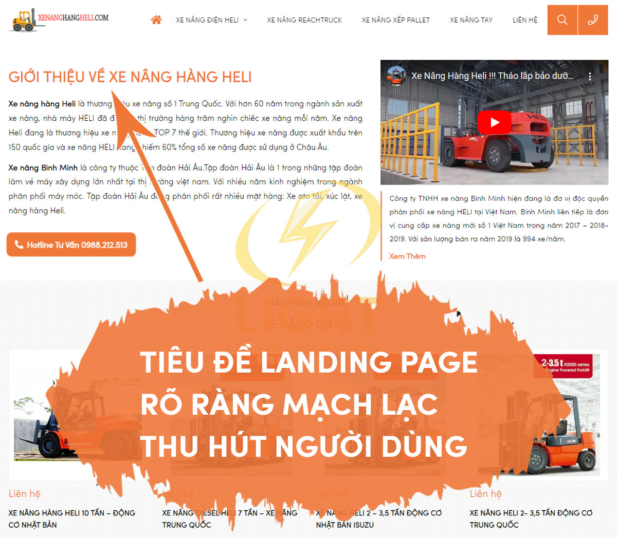 Tiêu đề Landing Page thường giới hạn từ