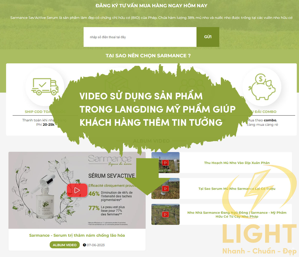 Ví dụ về Landing Page cho sản phẩm giảm cân