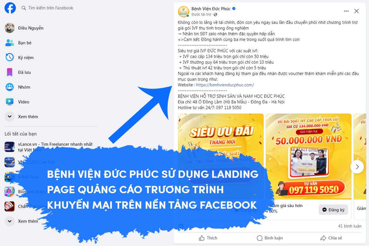 ColorME sử dụng Landing Page trong chiến dịch quảng cáo trên facebook với thông điệp rõ ràng