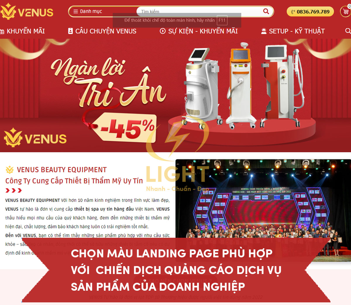 Uno Collagen X ứng dụng tâm lý học màu sắc để thiết kế Landing Page ấn tượng