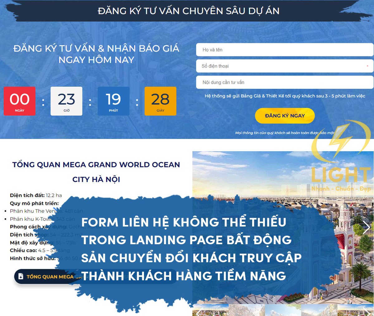 Lưu ý khi thiết kế Landing Page bất động sản