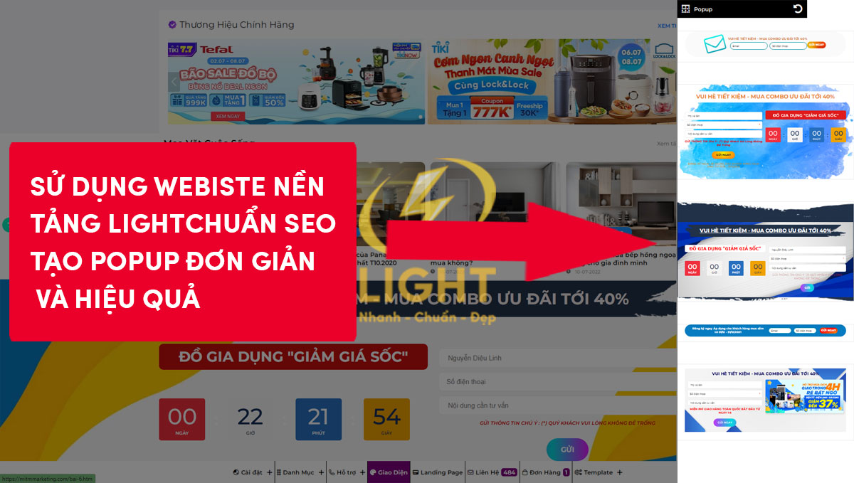 Doanh nghiệp sử dụng popup giảm giá cho khách hàng mua lần đầu trên Landing Page