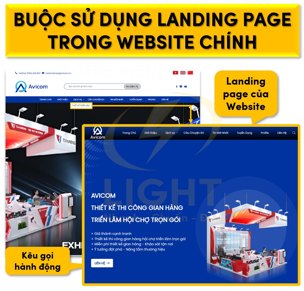 Buộc Sử Dụng Landing Page Trong Website Chính