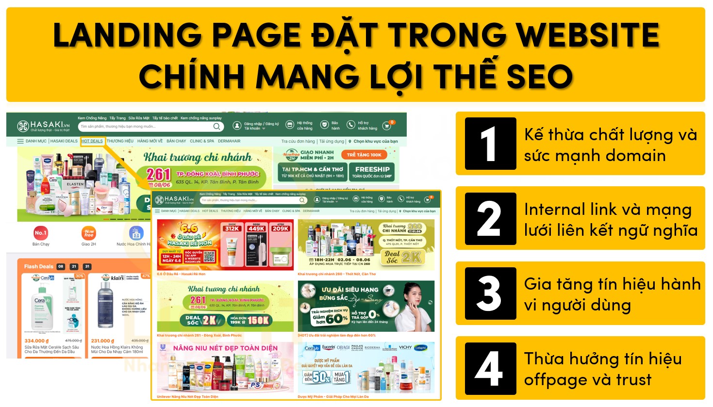 Landing Page đặt trong website mang lợi thế lớn cho SEO