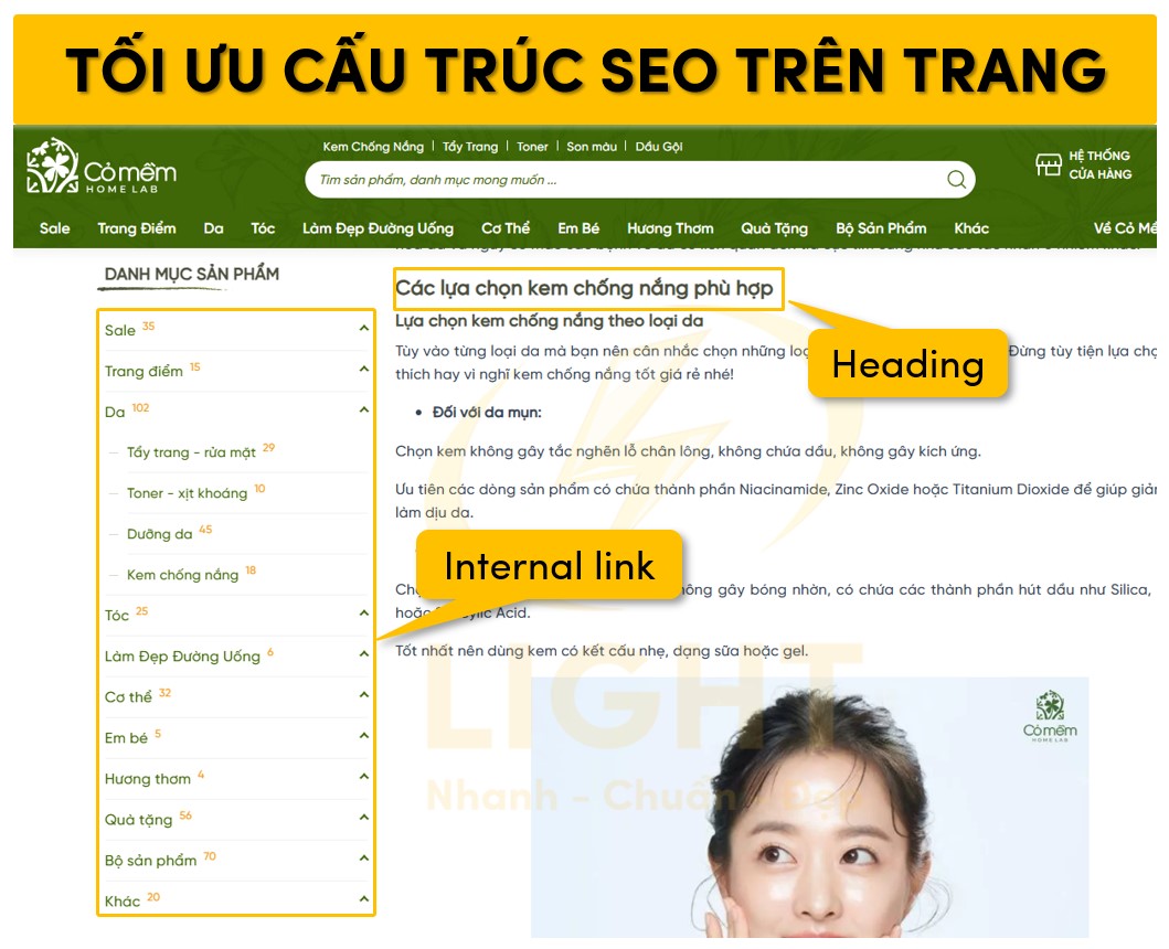 Tối ưu yếu tố SEO trên trang