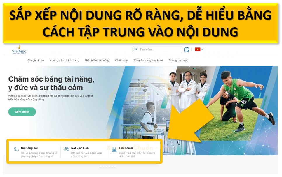 Sắp xếp nội dung rõ ràng, dễ hiểu