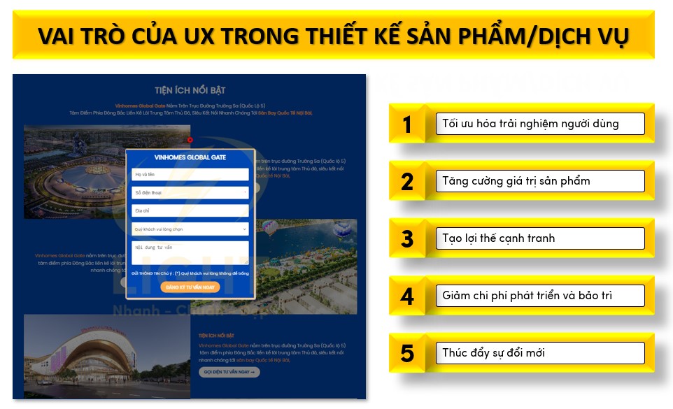 Vai trò của UX trong thiết kế sản phẩm/dịch vụ