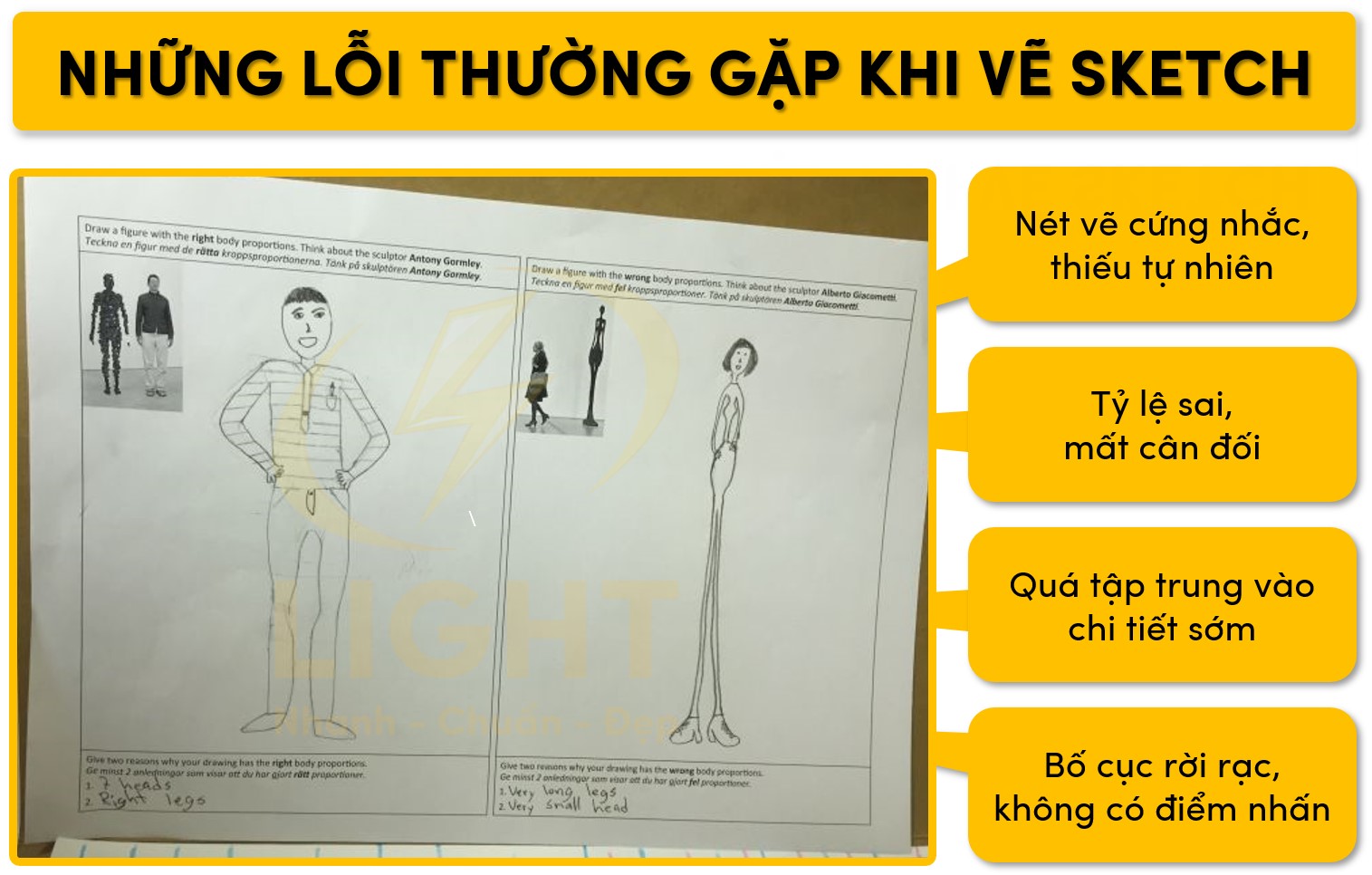 Lỗi hay gặp khi vẽ Sketch
