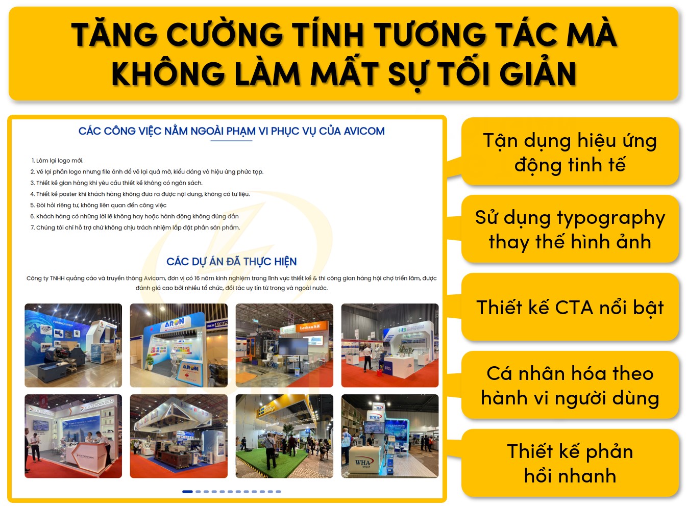 Thêm tính tương tác mà không mất đi sự tối giản