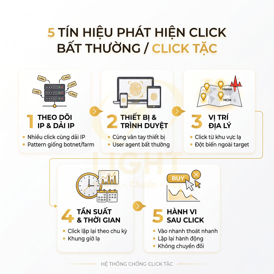 5 tín hiệu phát hiện click tặc bất thường trong quảng cáo online bằng hệ thống chống click ảo
