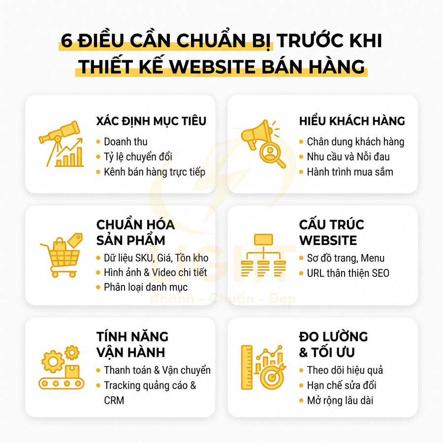 Thiết kế website bán hàng cần chuẩn bị những gì trước khi bắt đầu?