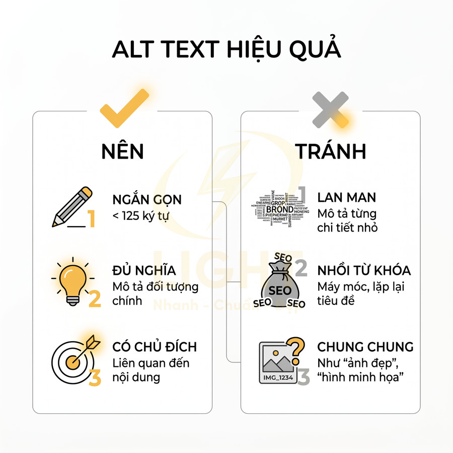 Hướng dẫn viết thẻ alt text hiệu quả với các nguyên tắc nên và tránh khi tối ưu SEO cho hình ảnh