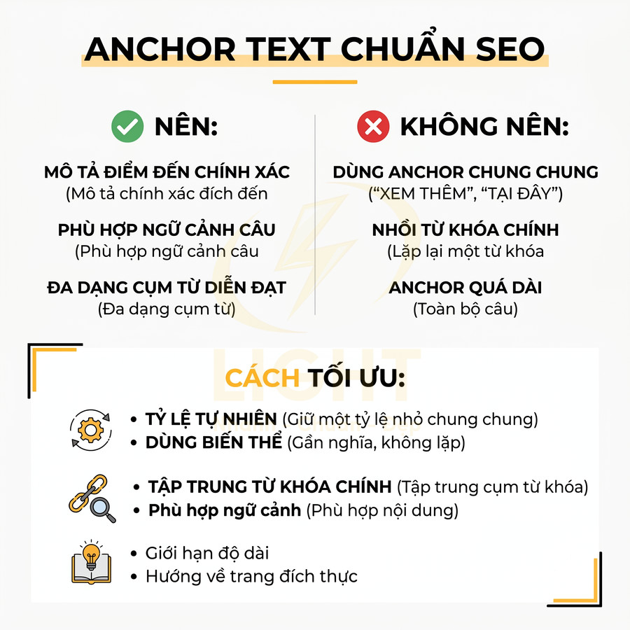 Hướng dẫn tối ưu anchor text chuẩn SEO với các nguyên tắc nên và không nên áp dụng