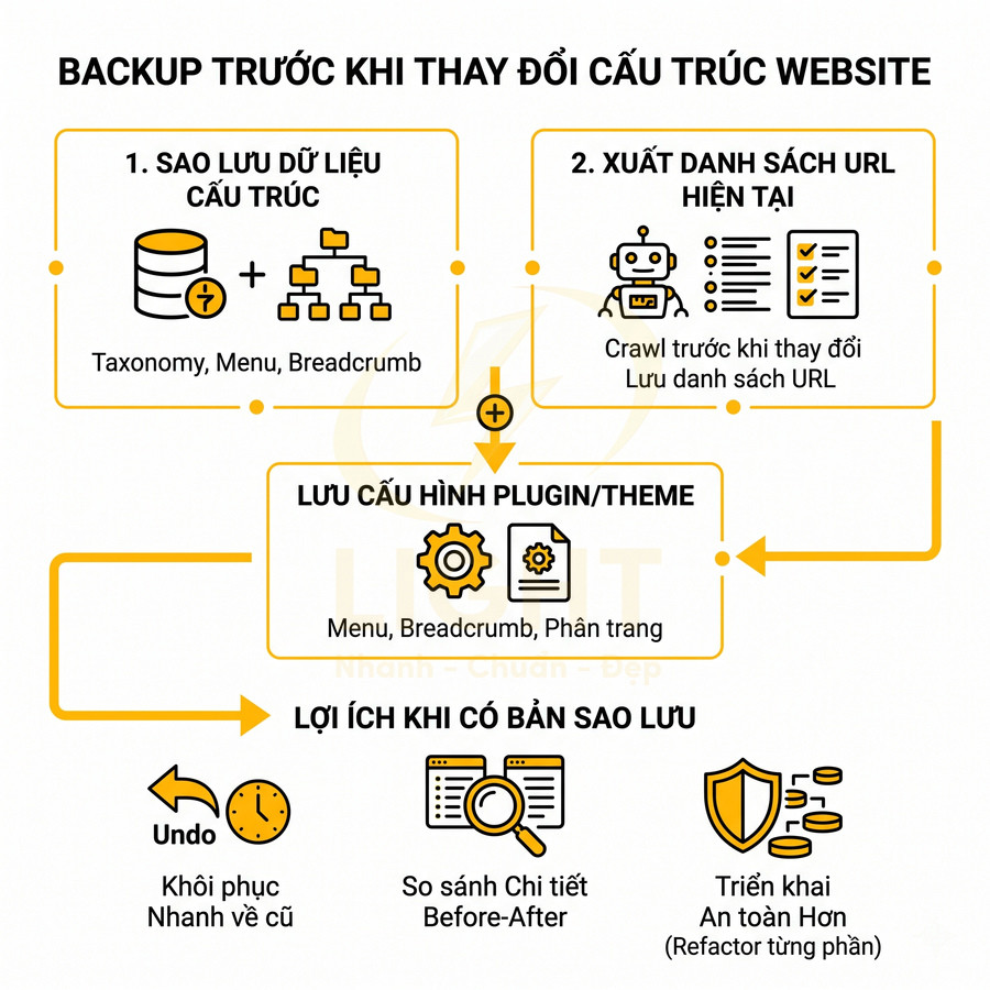 Hướng dẫn backup trước khi thay đổi cấu trúc website và lợi ích của việc sao lưu dữ liệu