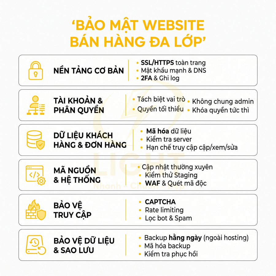 Bảo mật website bán hàng cần làm những việc gì cơ bản?