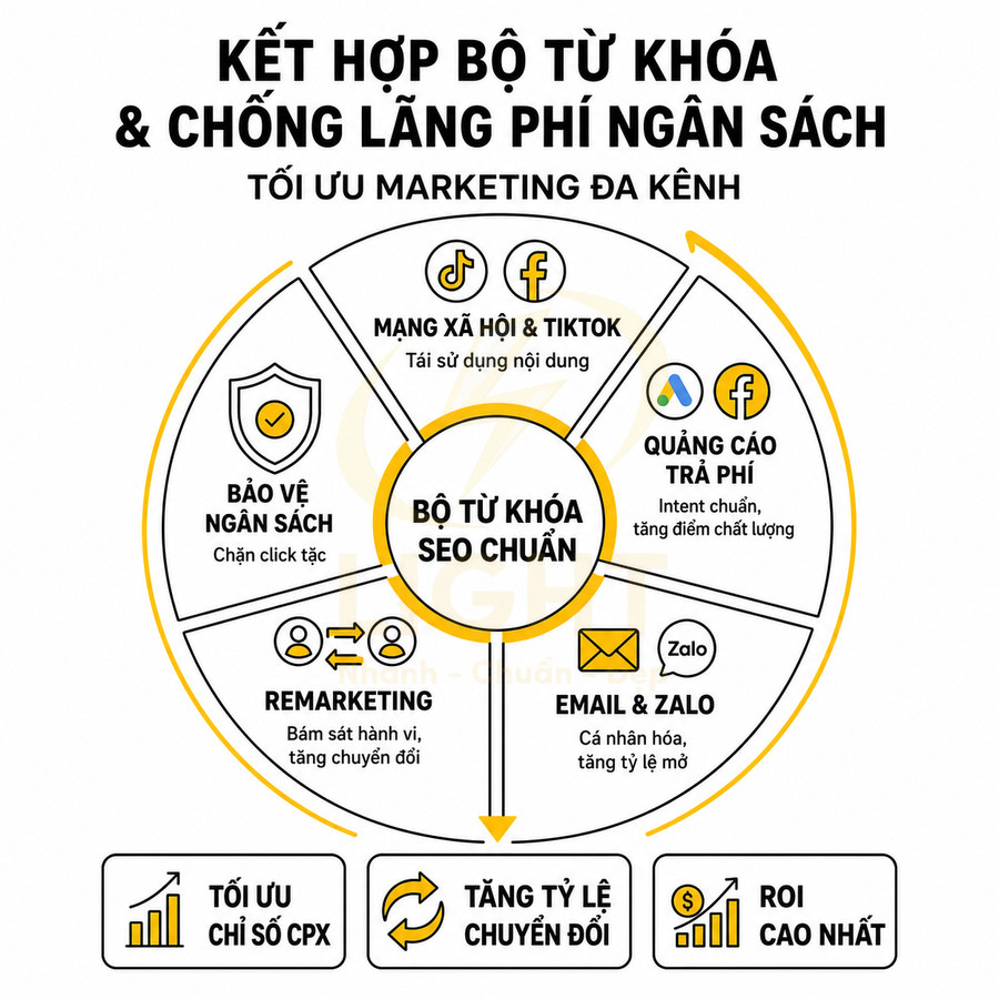 Sơ đồ bộ từ khóa SEO chuẩn tối ưu marketing đa kênh, tăng tỷ lệ chuyển đổi và ROI cho doanh nghiệp