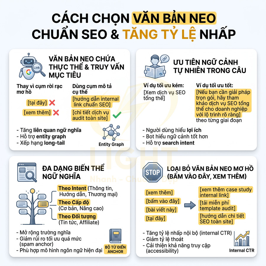 Hướng dẫn cách chọn văn bản neo chuẩn SEO và tăng tỷ lệ nhấp với ví dụ anchor text cụ thể